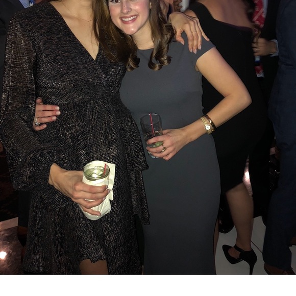 C/MEO COLLECTIVE -black and gold long sleeve dress - Picture 4 of 4